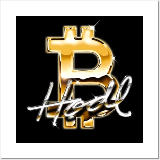 Bitcoin Logo HODL BTC Crypto Millionaire Bitcoin Posters and Art